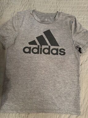 adidas Gray Tee with Black Logo